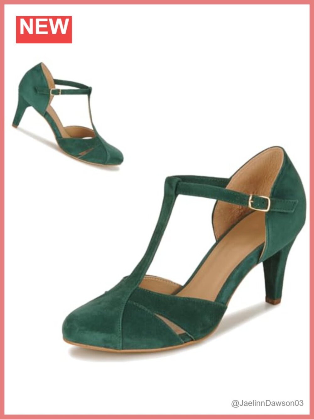 Women Kitten Heel Mary Jane Pumps Shoes Ankle T-Strap Round Toe